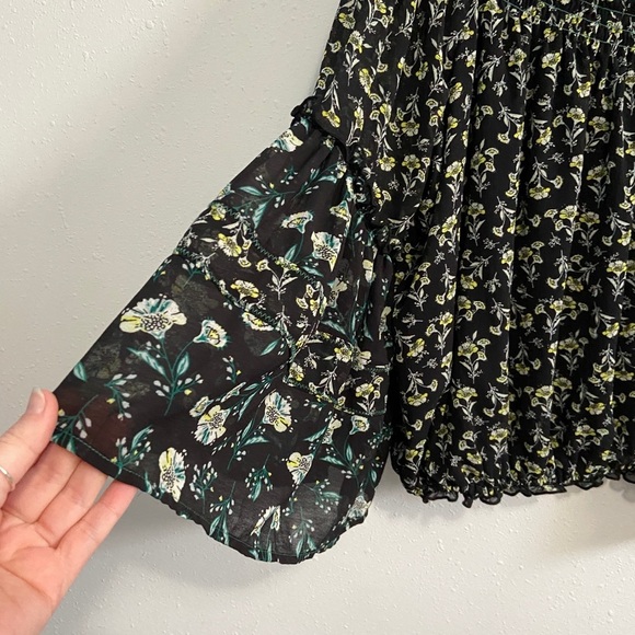 Free People Rose Valley Off-the-Shoulder Blouse Top - Picture 5 of 8